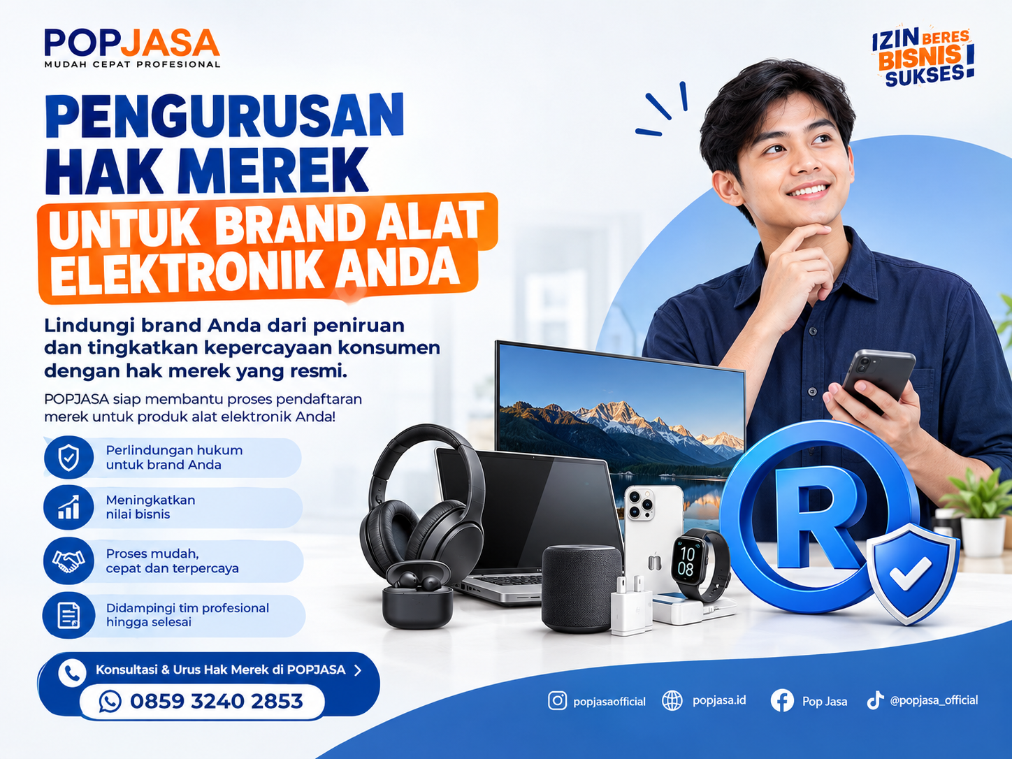 Urus Perizinan Merek untuk Usaha Toko Elektronik Profesional di POP Jasa