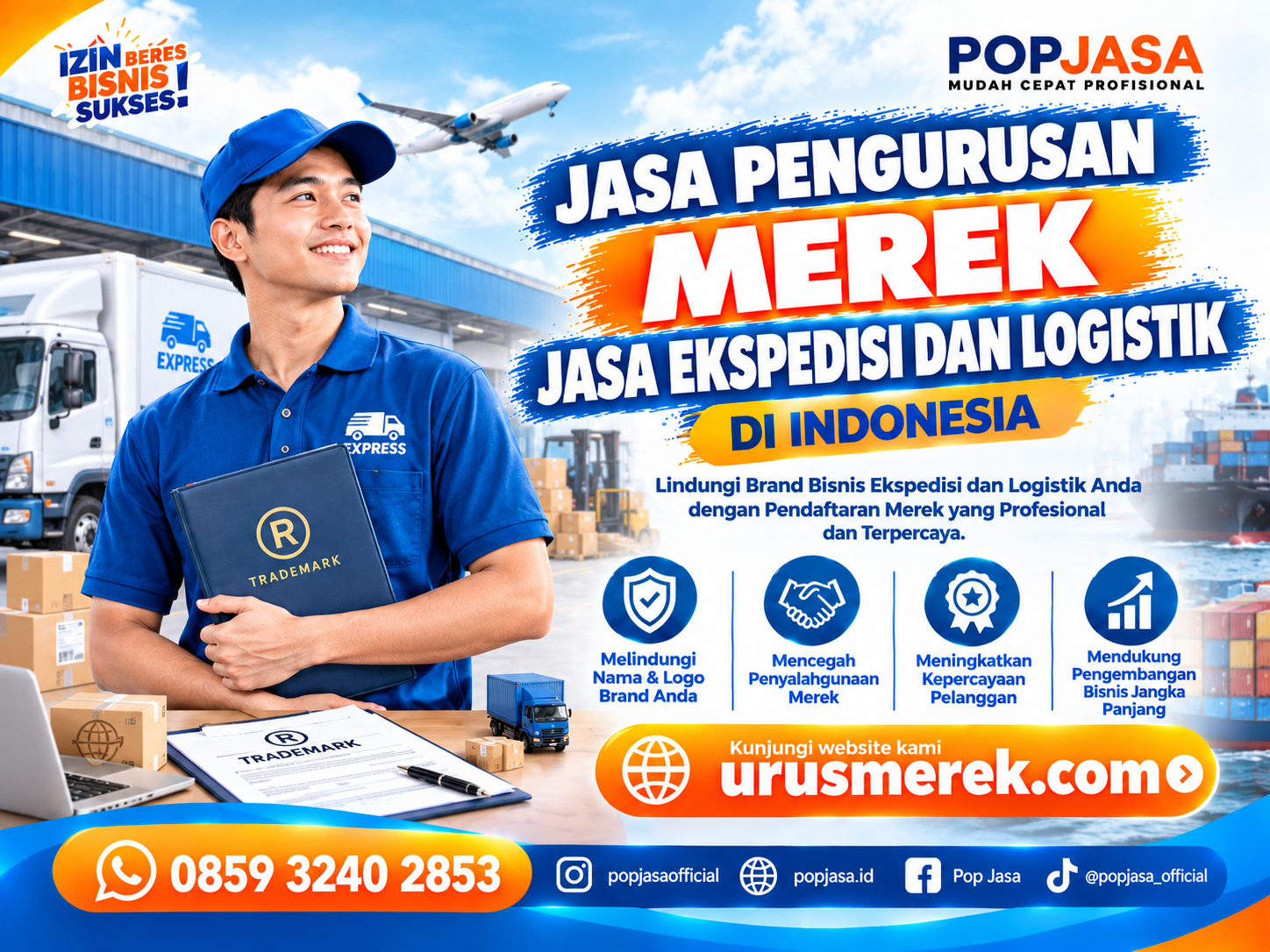Jasa Pengurusan Merek Jasa Ekspedisi dan Logistik di Indonesia