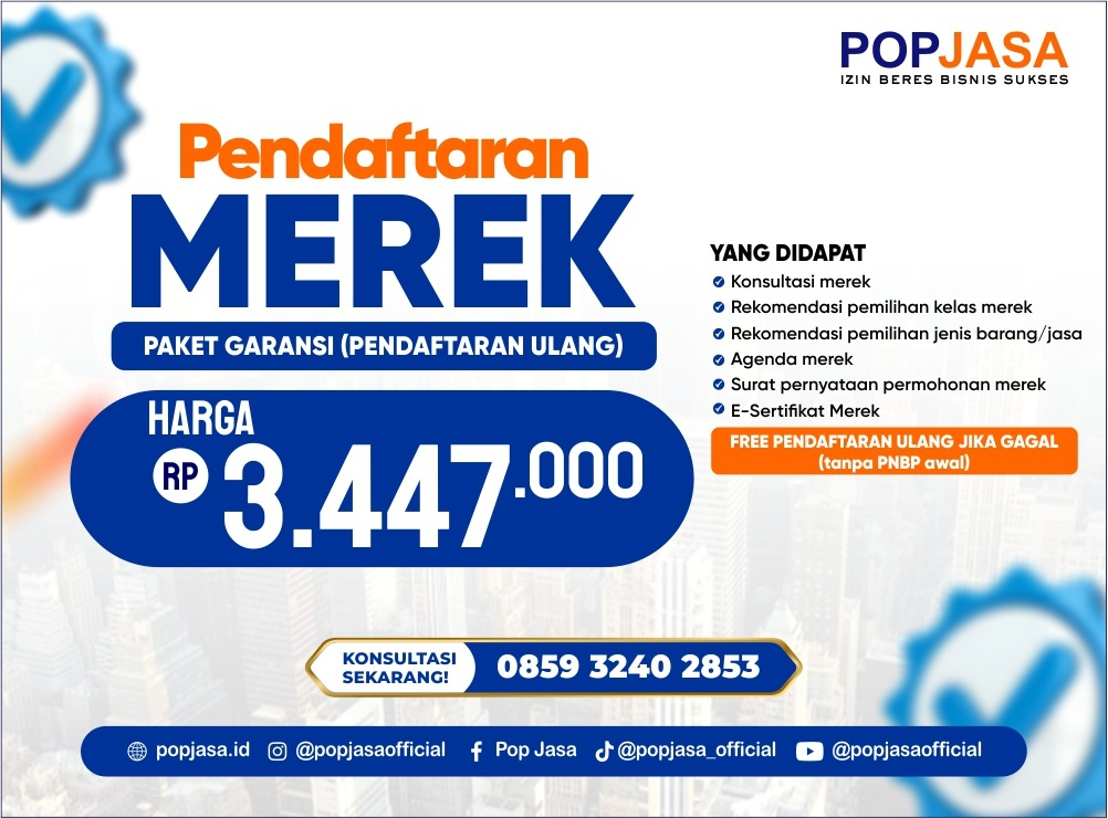 Paket Garansi Pendaftaran Merek